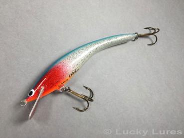 Turus Ukko Original Wobbler schwimmend, Länge: 12 cm, Farbe: Blue Fish Red Head Glitter 152G